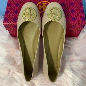 leather sole Tory Burch Chelsea Cap Toe Ballet Napa